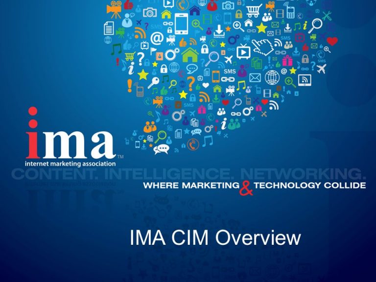 IMA - where marketing and technology collide