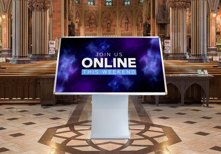 New Large 50″ Pedestal Touch Screen Computer Kiosk From TV Liquidator - IMA