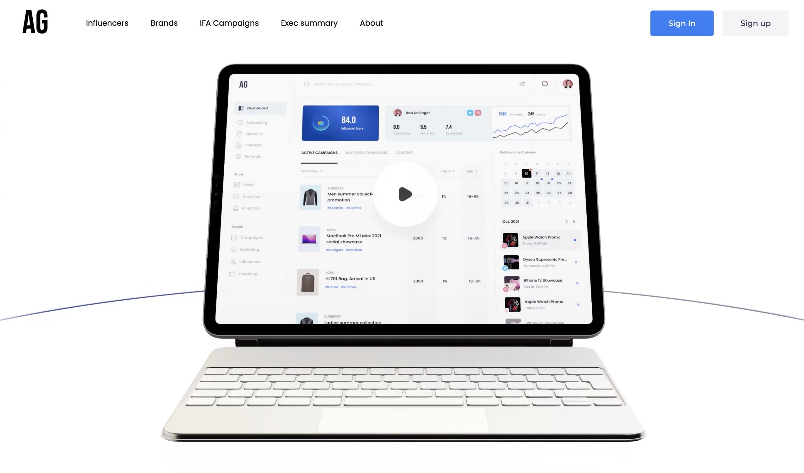 Alexanders Grace (AG) is a first-of-its kind automated influencer marketing platform - IMA